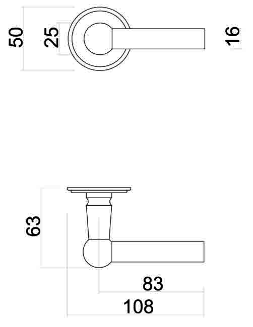 Deurklink grada L+L Rosa R+E