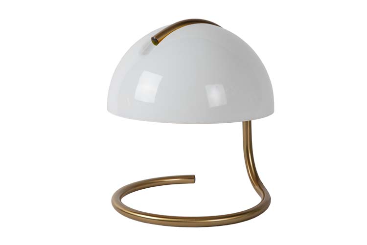 Lucide CATO - Lampe de table - Ø 23,5 cm - 1xE27 - Blanc