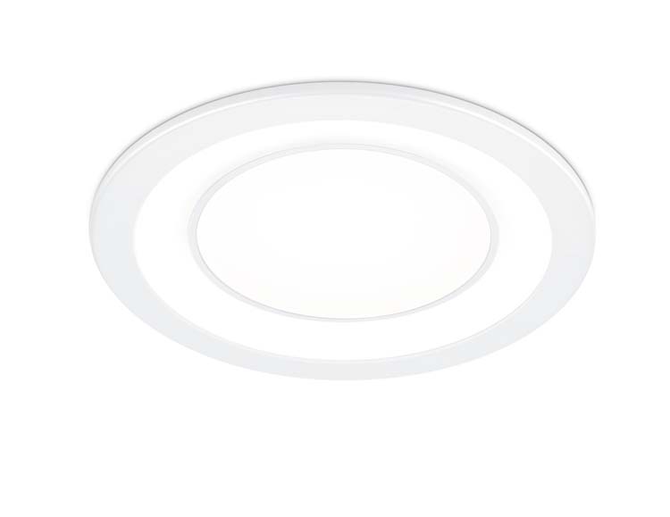 Spot encastré blanc mate incl 1x12,5W LED/ 3000K/ 900Lm D14,5cm