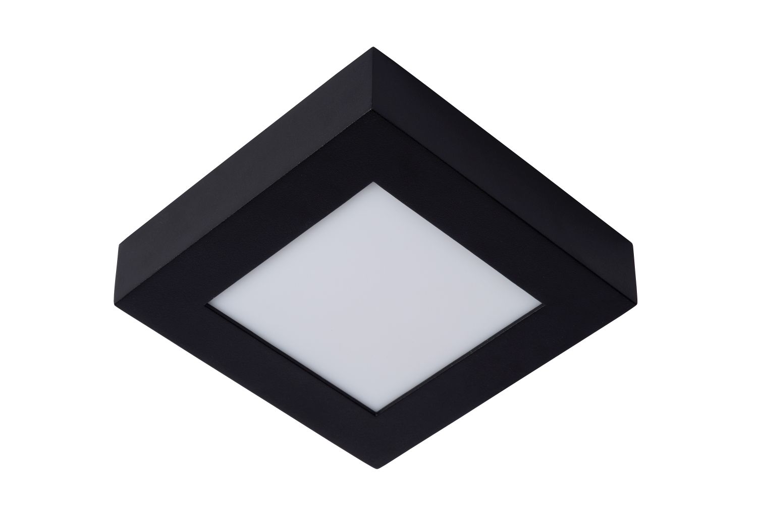 BRICE-LED Plafonnier Dimmable 15W Carré IP44 Noir