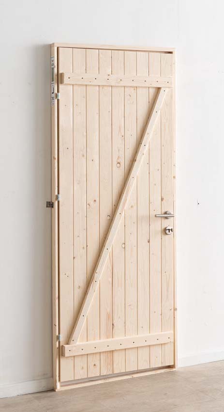 Porte extérieure en bois Codru L 845 x H 2060 mm D