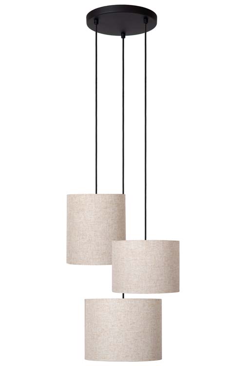 Lucide MAYA - Hanglamp - Ø 46 cm - 3xE27 - Beige