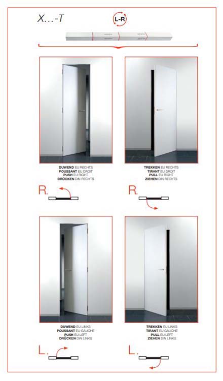 Bloc-porte Xinnix X40 kit + panneau de porte placage chêne 83x211.5cm