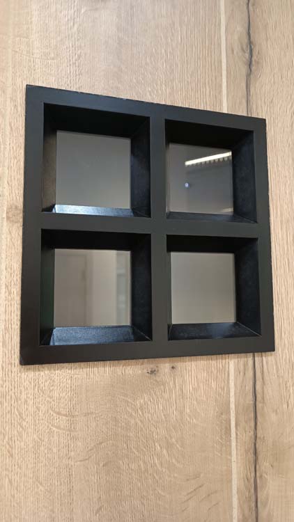 Bloc-porte tubulaire 93cm rw oak planch.4500 verre mat+ébr.noir 201.5c