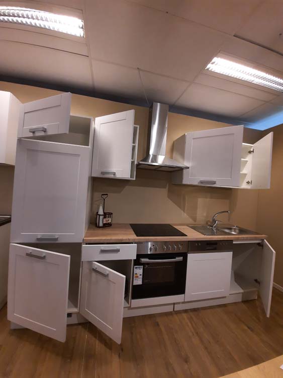 Keuken 280cm - Njord - landelijk wit - zonder toestellen