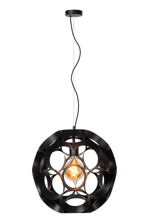 Lucide HANNELORE - Hanglamp - Ø 40 cm - 1xE27 - Zwart