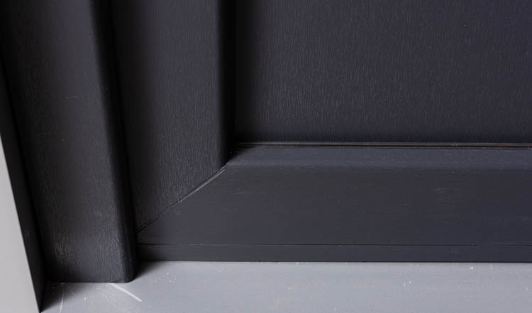 Porte extérieure Demi-Vitrée PVC anthr./blanc G vitrage cl 980x2180mm