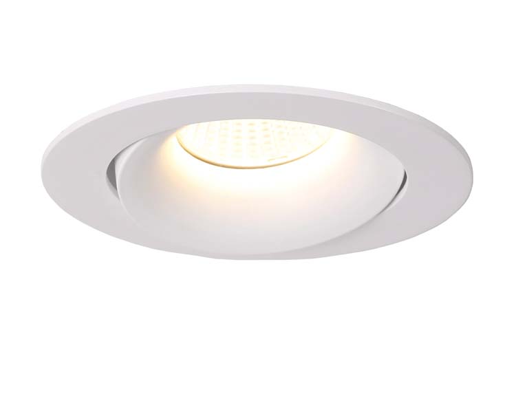 Inbouwspot satin wit 85mm GU10 lamp excl richtbaar