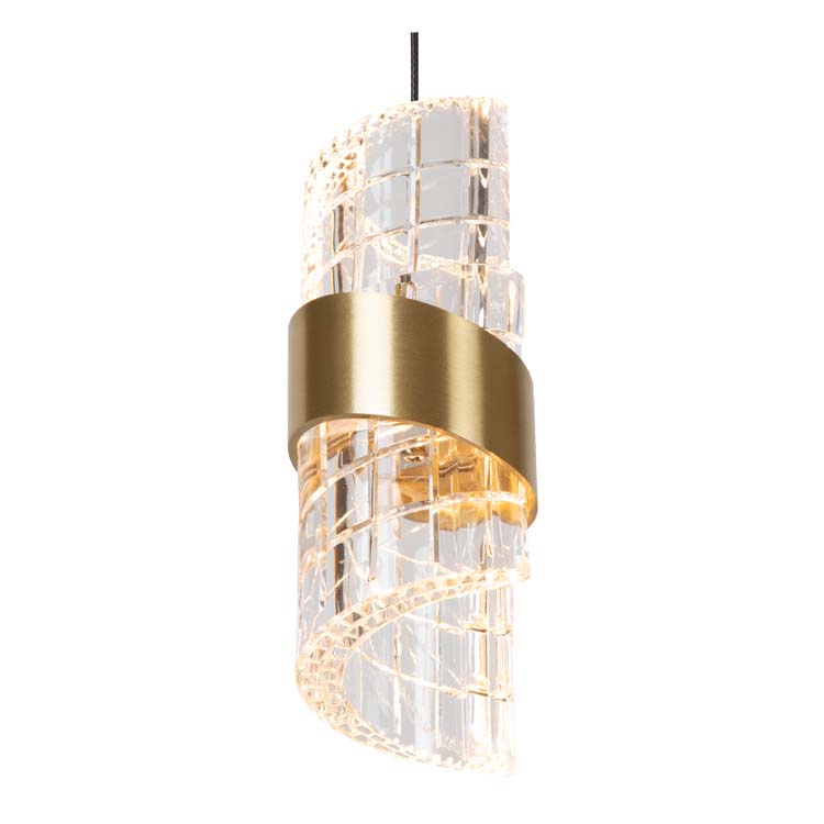 KLIGANDE - Suspension - Ø 25 cm - LED Dim. - 3x8W 2700K - Or Mat / Laiton