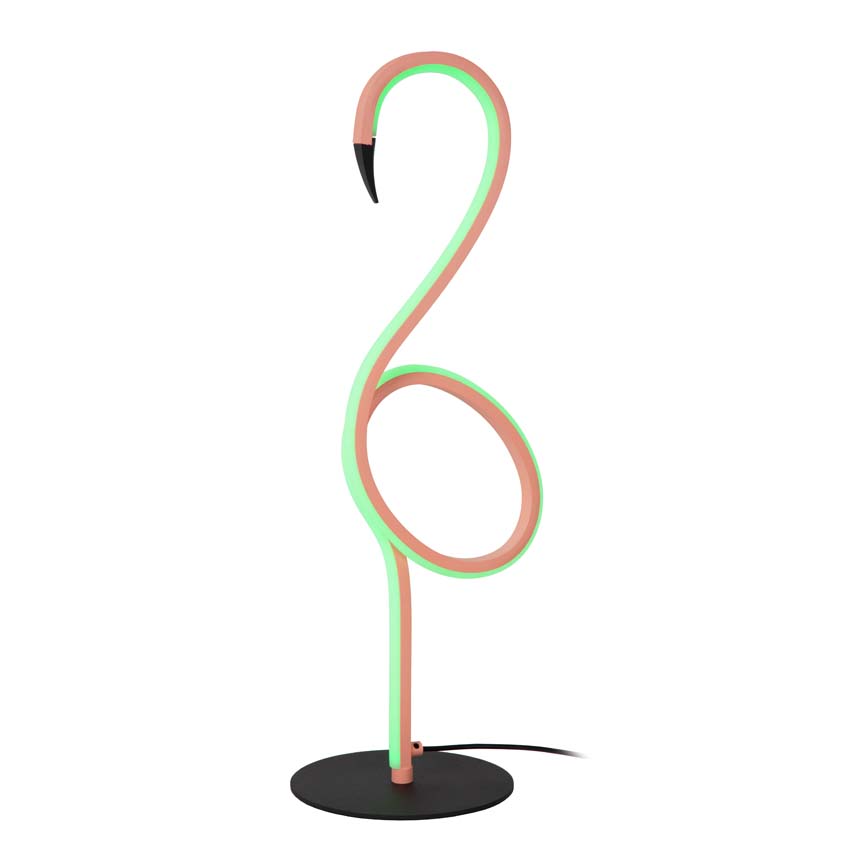 Lucide FLAMINGO - Lampe de table - LED Dim. - Rvb - Rose