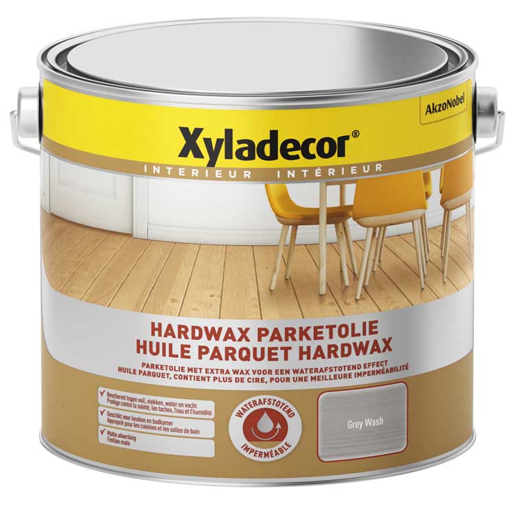 Xyladecor hardwax parketolie mat 2,5L grey wash