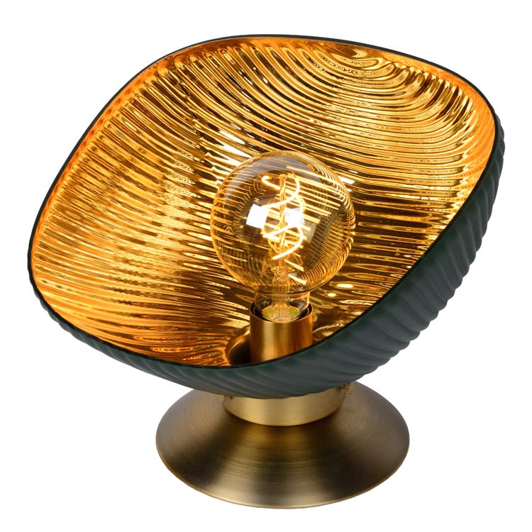 Lampe de table vert/or h26cm excl lampe LED possible