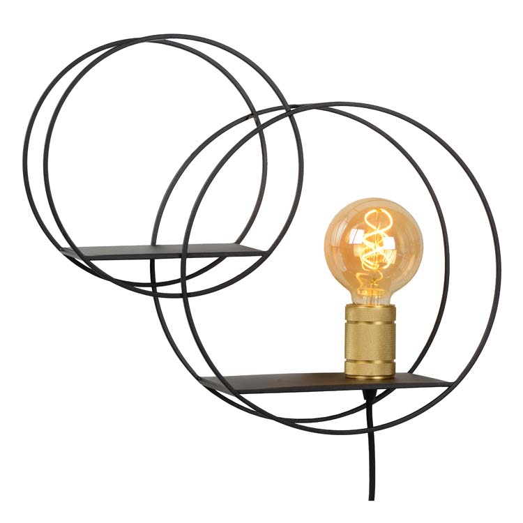 Lucide CIRCLE - Wandlamp - 1xE27 - Zwart