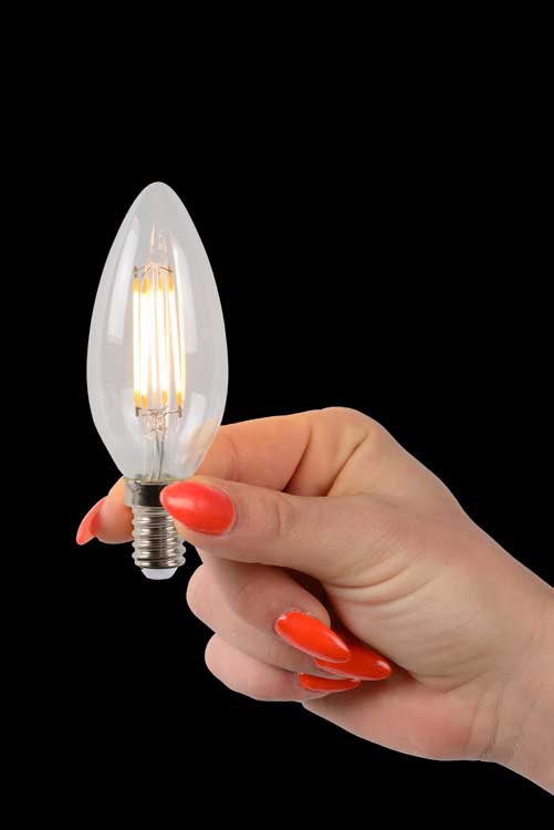 Lucide LED BULB - Ampoule filament - Ø 3,5 cm - LED Dim. - E14 - 1x4W 2700K - Transparent