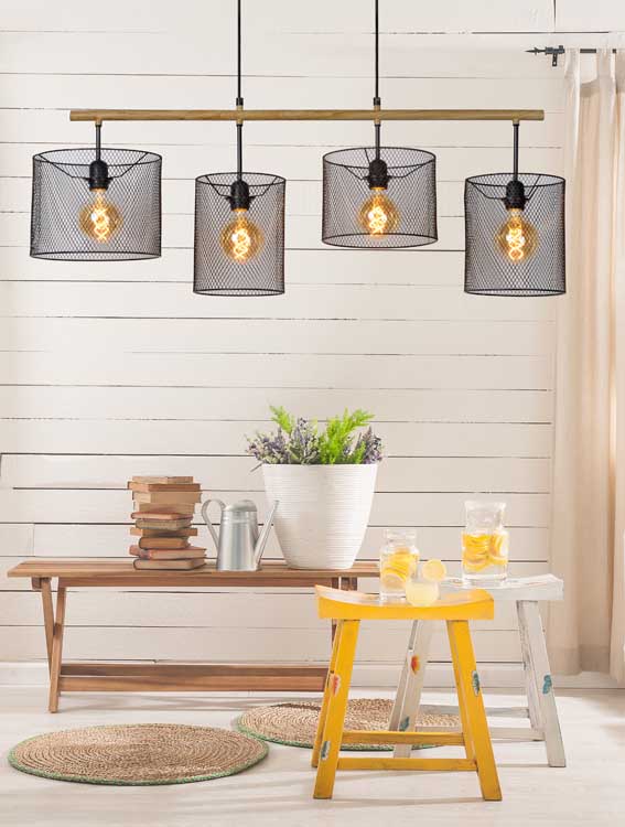 Lucide BASKETT - Hanglamp - E27 - Zwart