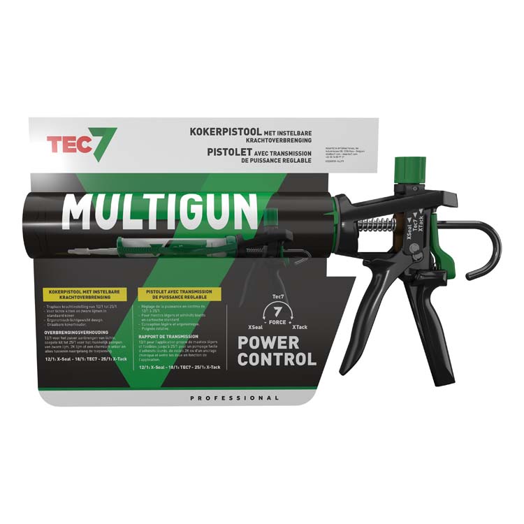 Multigun Tec7 kokerpistool met instelbare krachtoverbrenging