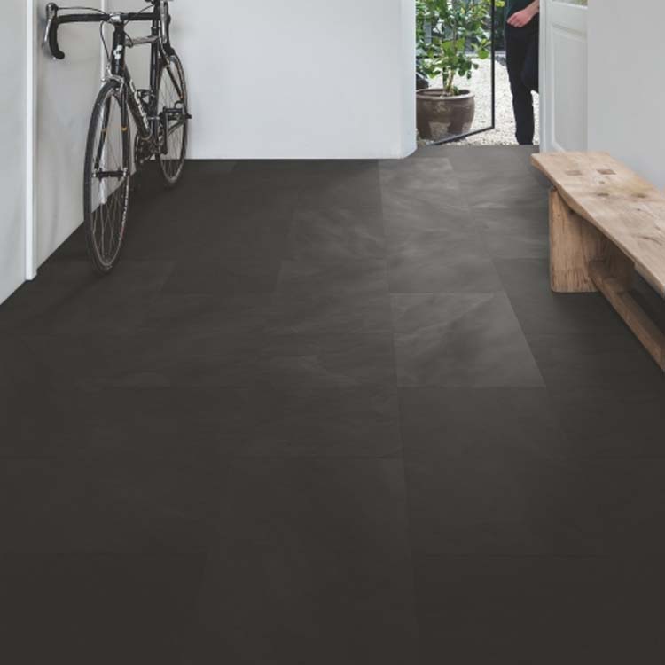 Sol stratifié Quick-step Muse waterproof 8mm - Ardoise noire