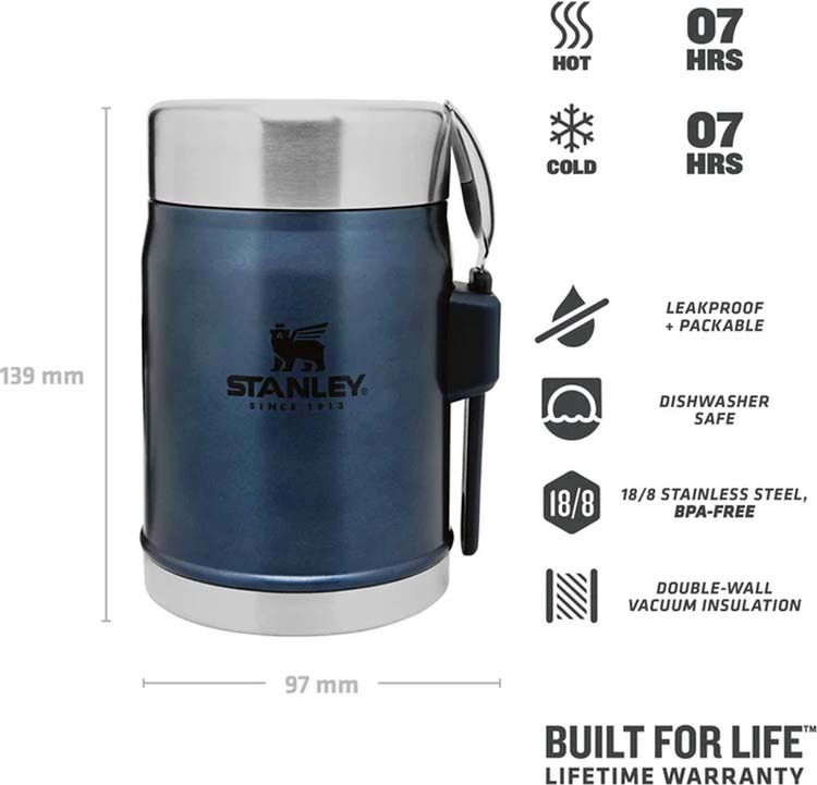 Stanley legendary food jar + spork 0.4l lake