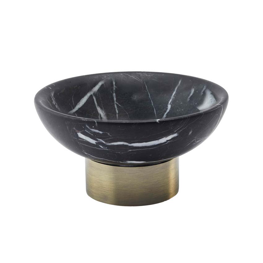 Aquanova zeepschaal Nero zwart d12x6 cm