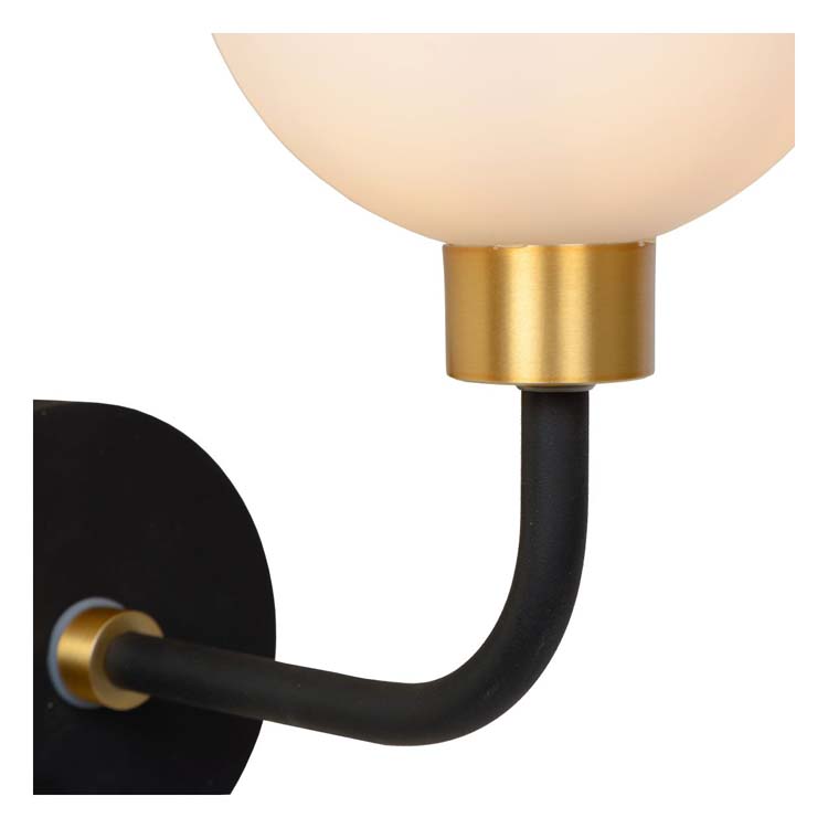 Lucide BEREND - Wandlamp Badkamer - 1xG9 - IP44 - Zwart