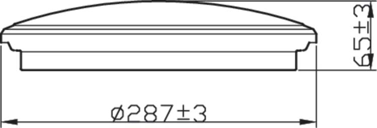 Plaffonier rond 12W/2700K 1200LM IP44