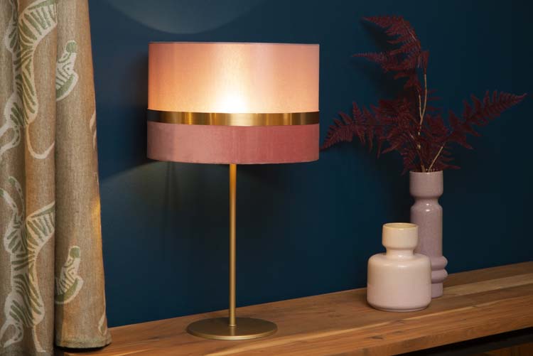 Lampe de table - Ø 30 cm - 1xE14 - Rose