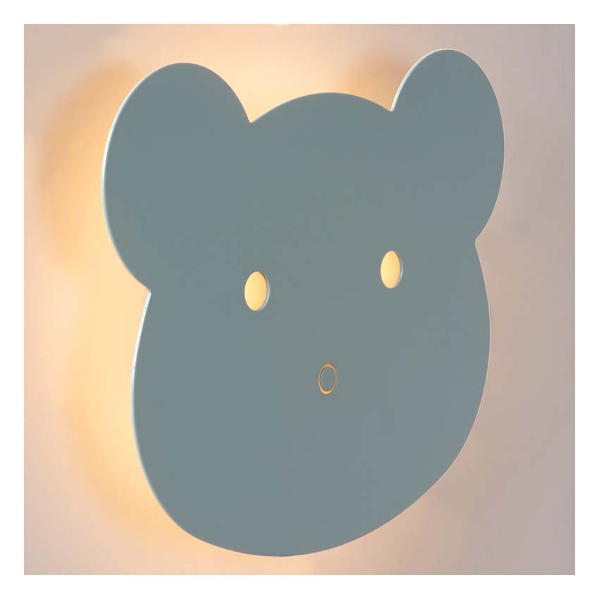 CHARLIE - Applique murale Chambres d'enfant - LED Dim to warm - 1x7W 2600K/2700K - Bleu