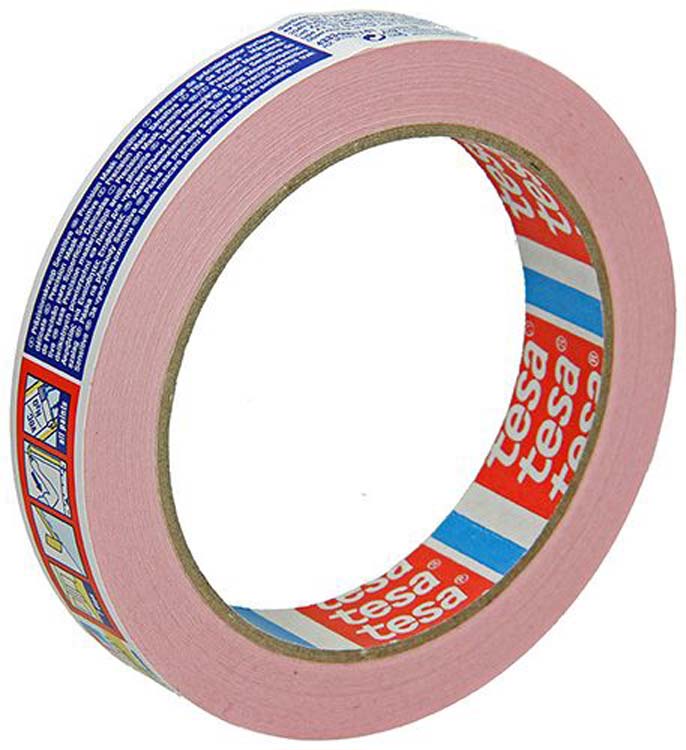 Tesa roze precisie gevoelige afplaktape 50m x 19mm