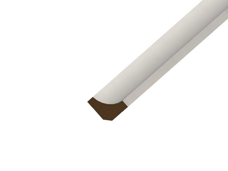 Moulure de finition mdf érable clair 34.5x18mm 2.6m