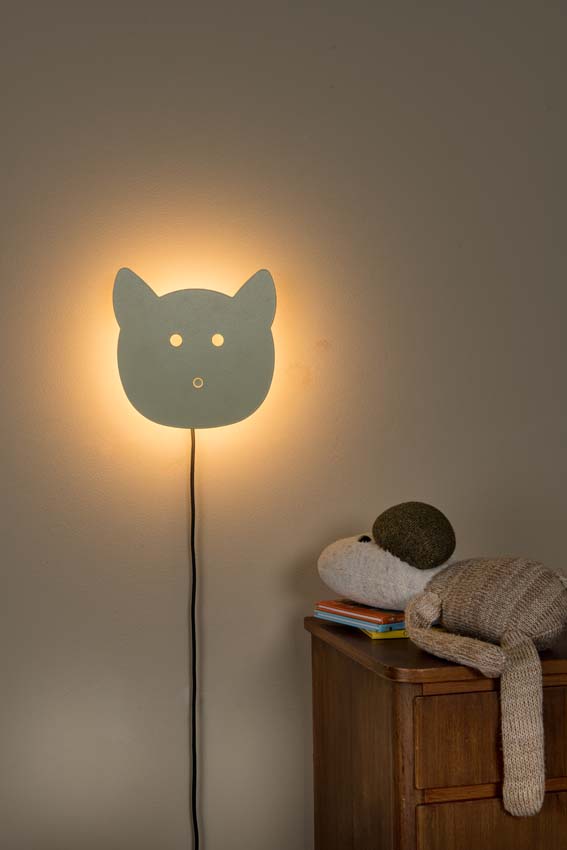 CHARLIE - Wandlamp Kinderkamer - LED Dim to warm - 1x7W 2600K/2700K - Groen