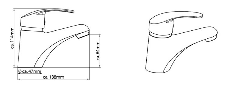 Wastafelkraan Steffi 11,40cm chroom