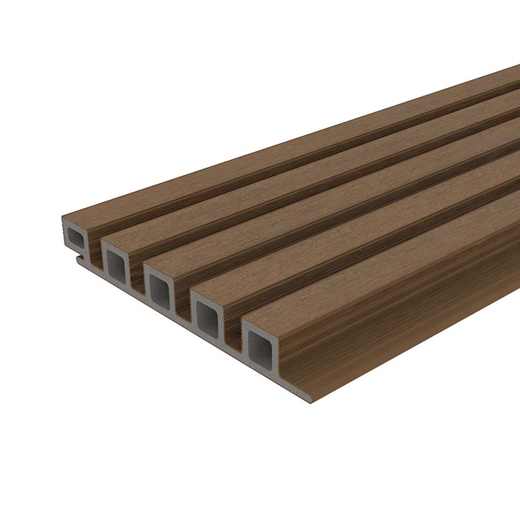 Panneau de façade line up outdoor composite teak 2,5x19,6x290cm