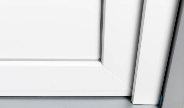 Buitendeur met vlak paneel PVC wit (budget) L 980x2180mm