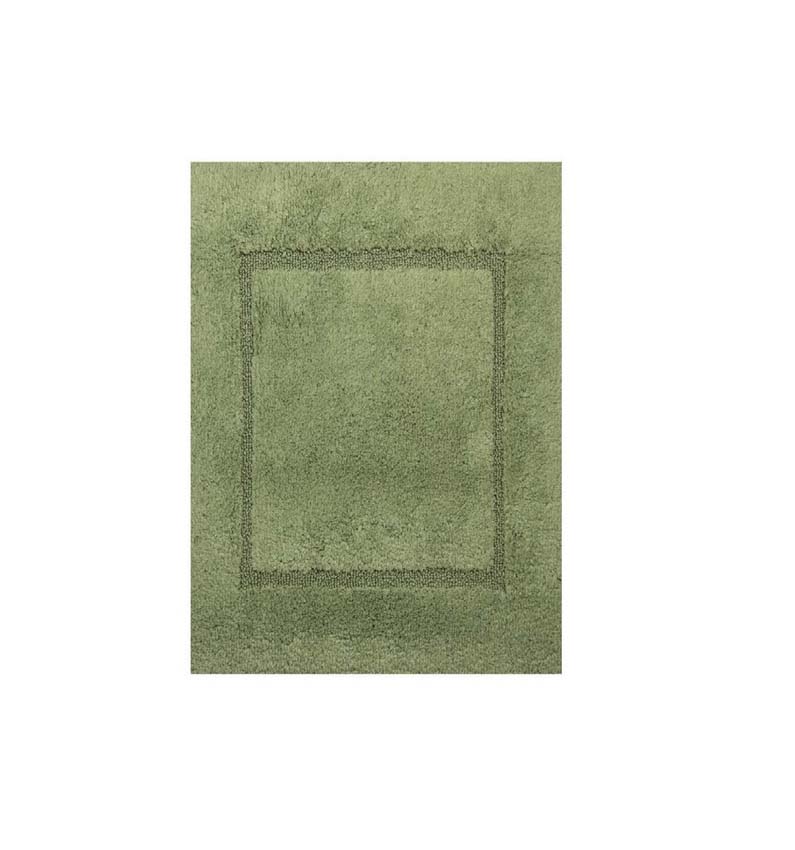 Tapis de bain Cosibel en coton vert 60x100cm