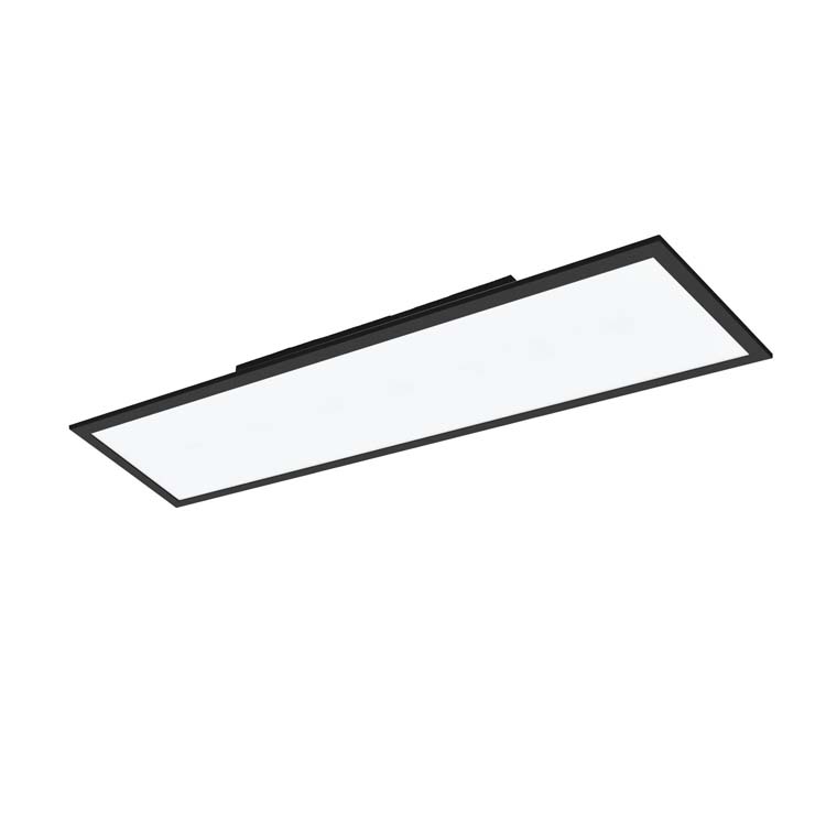 Plafonnière LED rectangle aluminium 1200x300mm noir/blanc 4150LM incl.