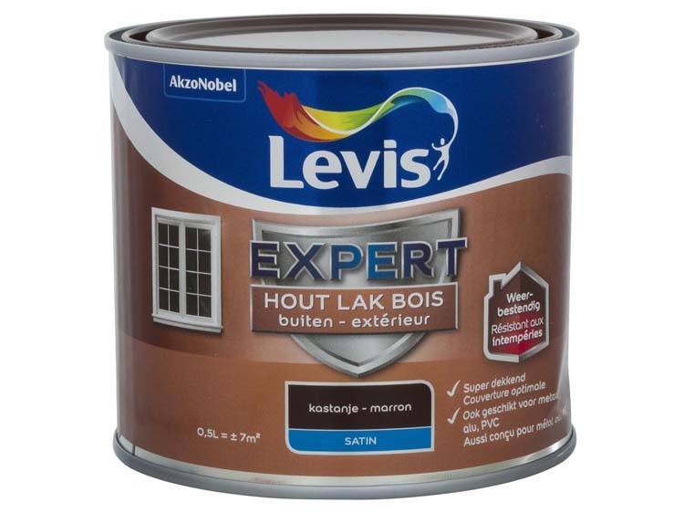 Levis Expert lak buiten zijdeglans 0,5l kastanje