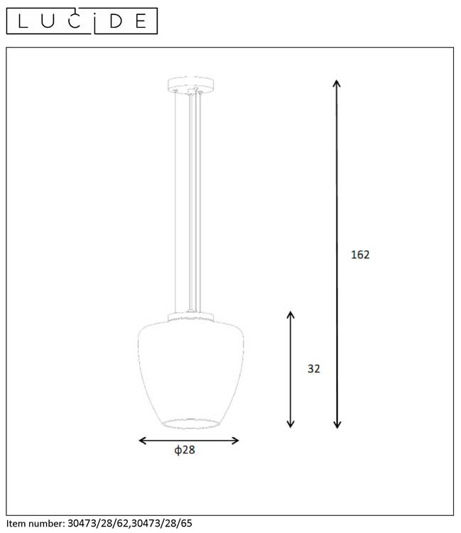 Lucide FLORIEN - Hanglamp - E27 - Amber