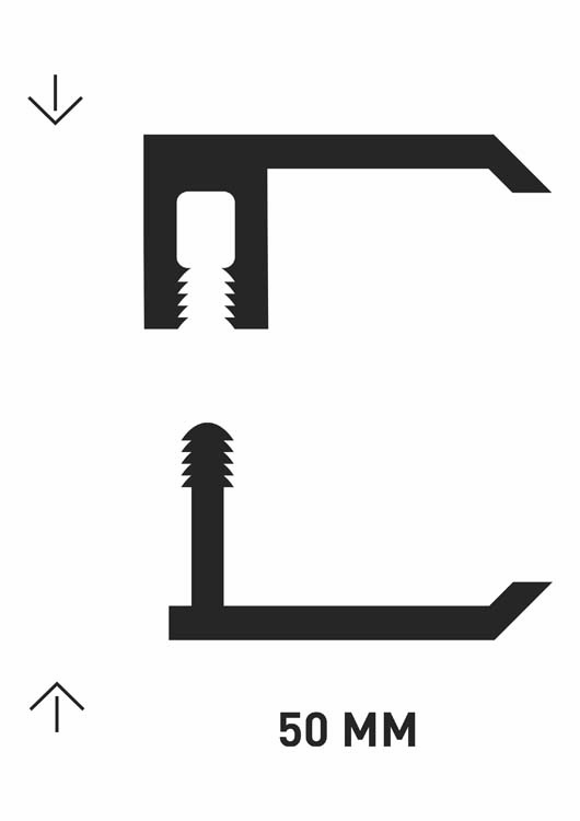 Profil de la bordure siding Dumaclin pour facade click - 2,5m - Crème