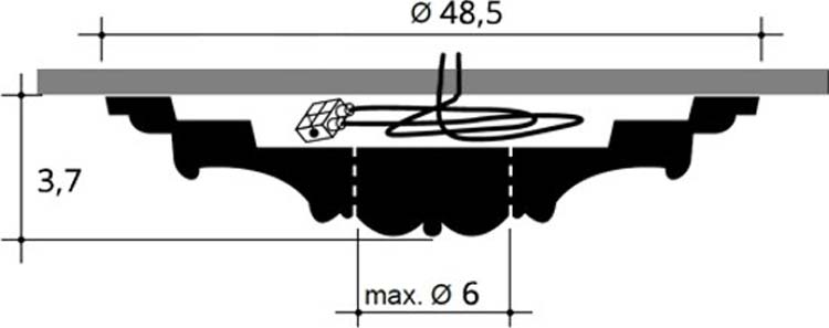 Rozet Orac Decor Wit R.09  / 48,5 cm