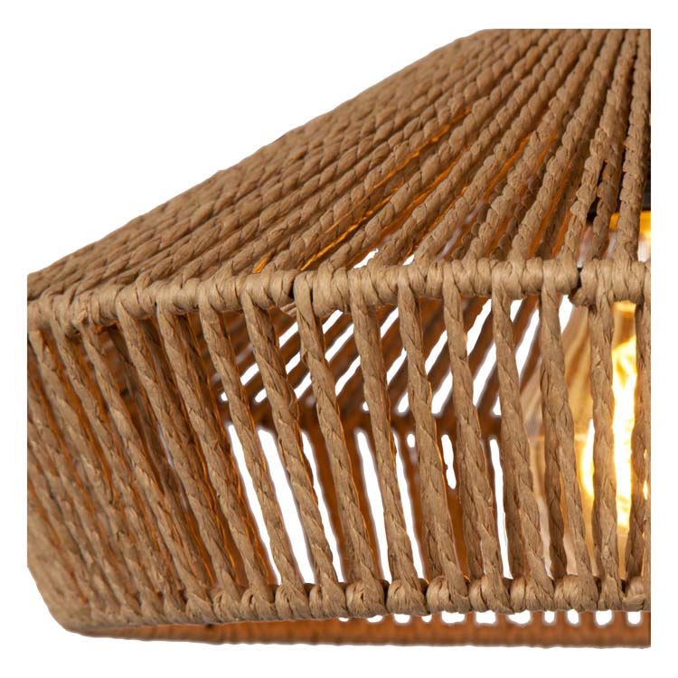 Lucide YUNKAI - Hanglamp - Ø 60 cm - 3xE27 - Licht hout