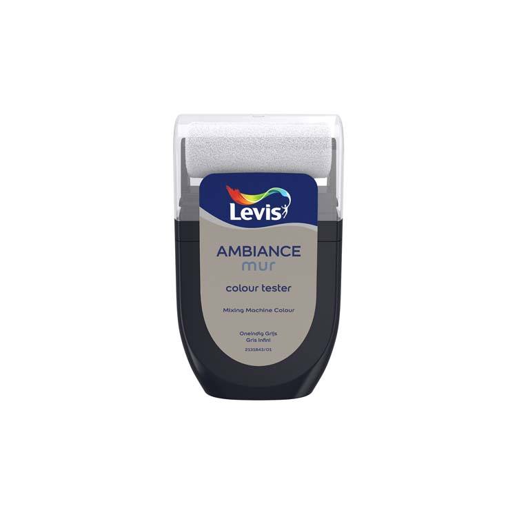 Levis verf Ambiance mur mat tester 30ml oneindig grijs