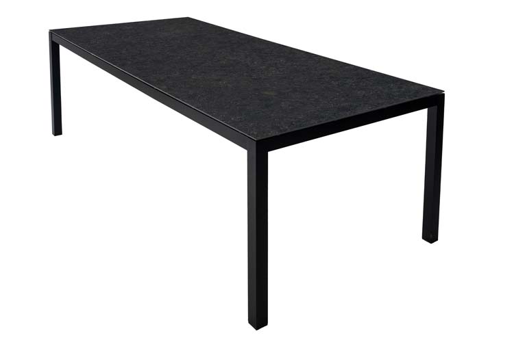 Table Carles aspect pierre bleue 280x100cm