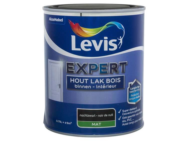 Levis Expert houtlak binnen mat 0,75l nachtzwart