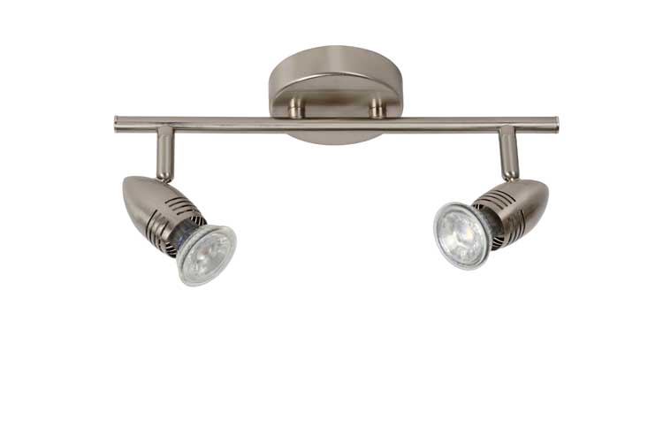 Lucide CARO-LED - Plafondspot - LED - GU10 - 2x5W 2700K - Mat chroom