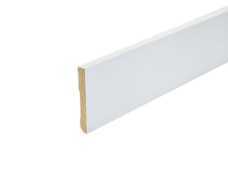 Plinthe MDF blanc h100xd14xl2400mm