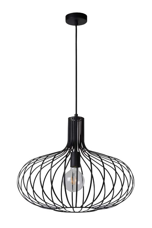 Lucide MANUELA - Suspension - Ø 50 cm - E27 - Noir