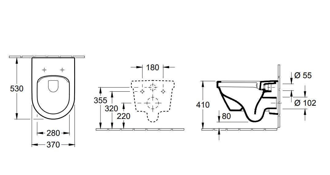 Toilette suspendue V&B Omnia Architectura