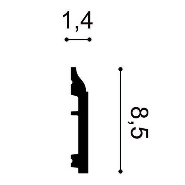 Orac plinthe flexible sx172f 2000x14x85mm