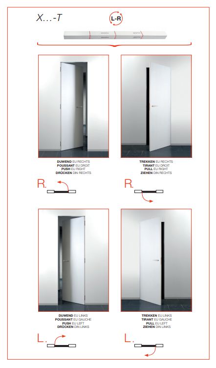 Bloc-porte Xinnix X40 Kit + panneau de porte 83x231,5cm