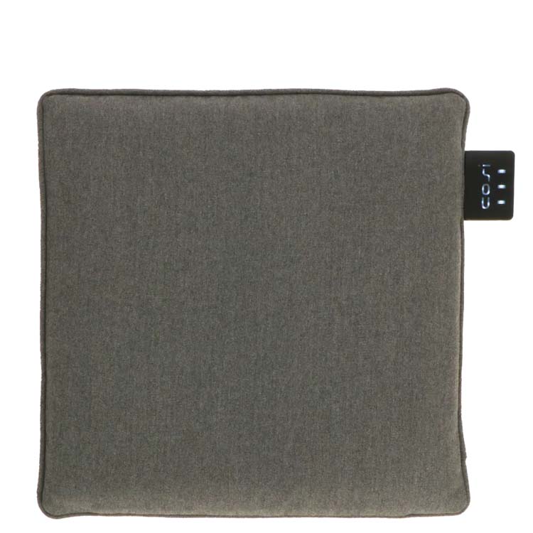 Coussin chauffant siège s gris uni 40 x 40 cm